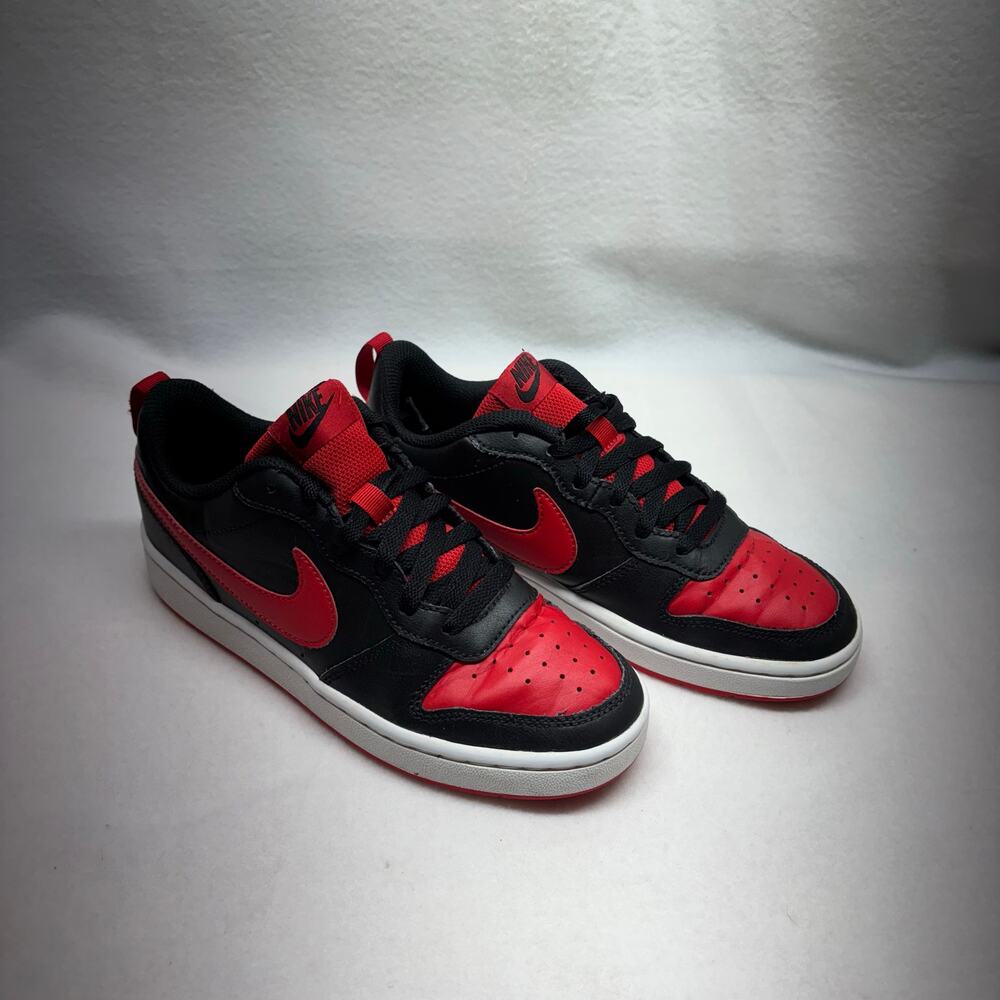 Nike Court Borough Low - Youth Size 5.5 - Red & Black - Picture 2 of 8